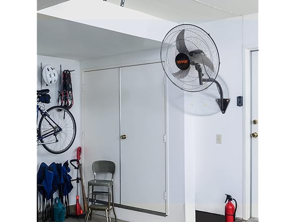 VEVOR Wall Mount Fan, 18 Inch, 3-speed