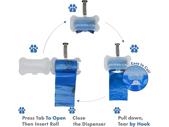 Gorilla Supply 60 Blue Pet Poop Waste Bags w