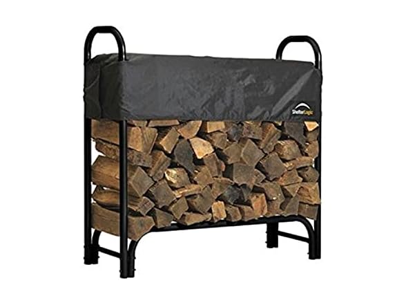 thumbnail image 2 of ShelterLogic Firewood Carrier Bag - Heavy Duty Water Repellent Log Tote, Green 2 of 9