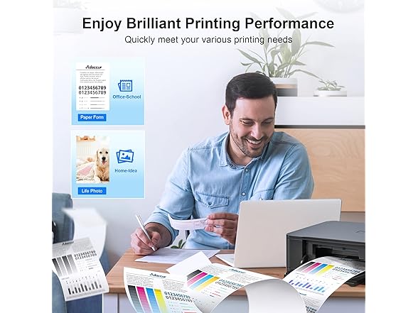 Adoccur 61XL HP Ink Cartridges, 2-Pack