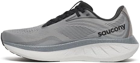 Saucony Men's Ride 18 Sneaker, Cinder/Black, 9.5