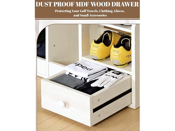 Premium Wooden Golf Bag Organizer Rack