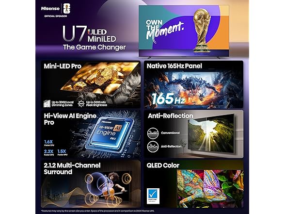 (NEW) Hisense 100" 4K Mini-LED U7 (2025 Model)