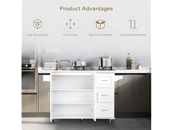 Lovtimber Kitchen Island Cart