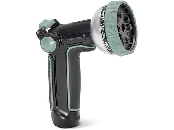 Amazon Basics 10 Spray Patterns Garden Hose Nozzle