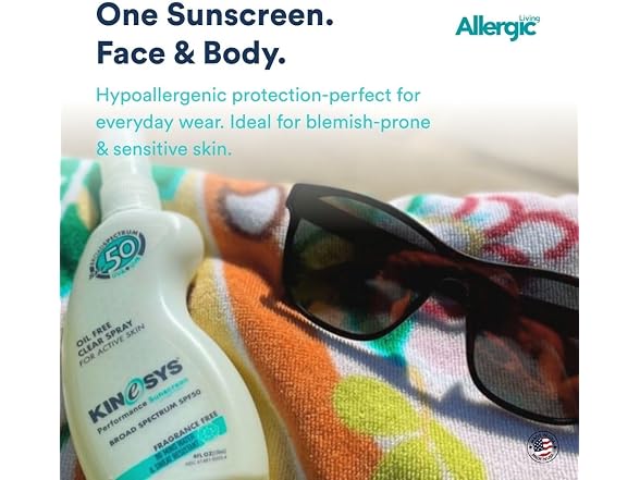 KINeSYS Fragrance Free SPF 50 Spray Sunscreen 4oz