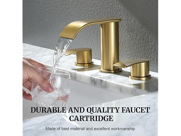 8" Gold Waterfall Sink Faucet