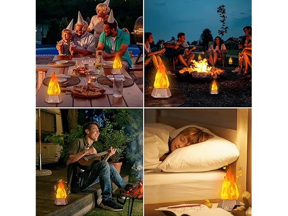 Toodour B0FBVHN4ZZ Flame Lights with Bluetooth Speaker