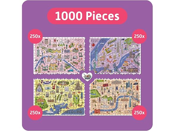 TEAMPUZZLE: City Trip – 1000pc Jigsaw Puzzle