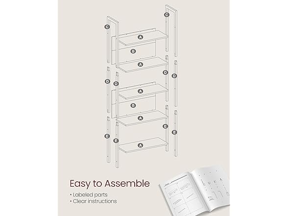 VASAGLE 5-Tier Bookshelf