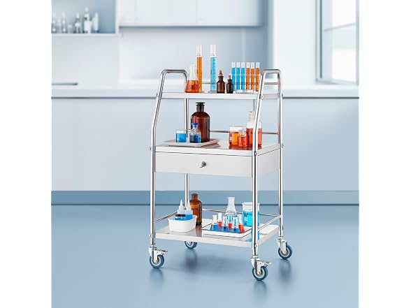 VEVOR Lab Serving Cart, 3 Layers
