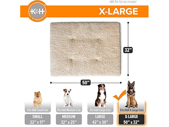 K&H Pet Products Dog Cot Pad (Cot Sold S
