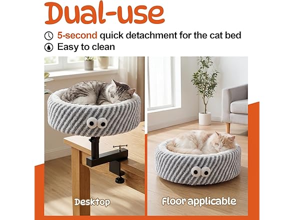 Cat desk bed