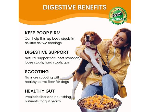Olewo Original Carrots for Dogs Fiber