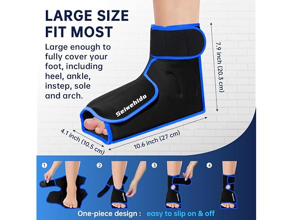 SEIWEHIDO Ankle Ice Pack Wrap