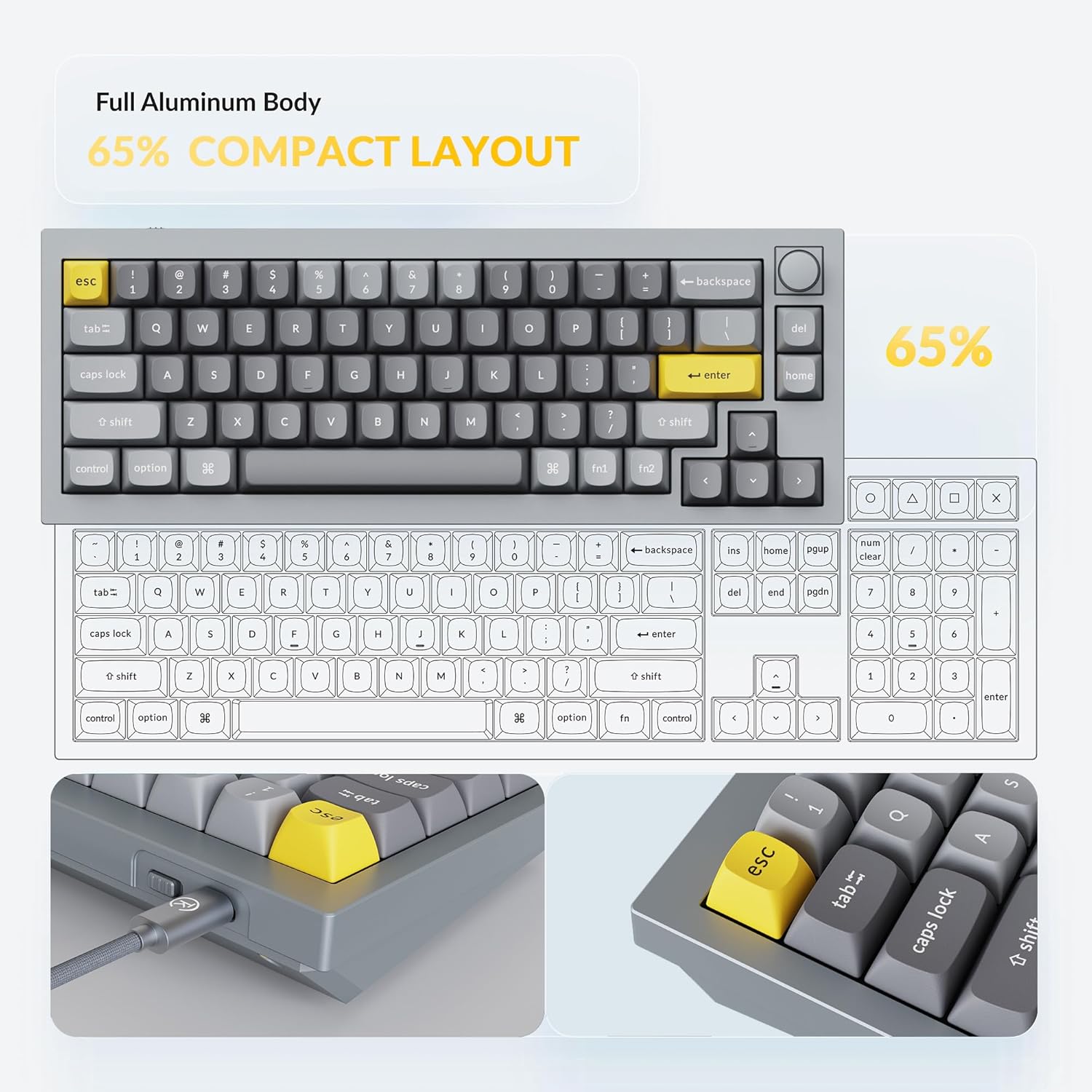 Keychron Q2 Wired 65% Mechanical Keyboard - Gallery 9