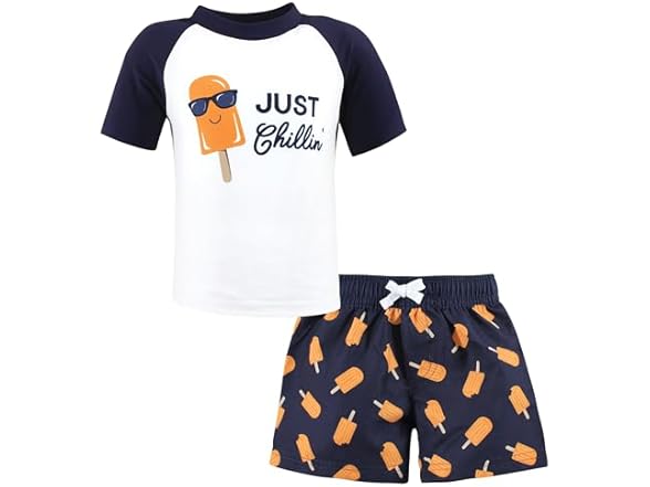 Hudson Baby Unisex Swim Rashguard Set