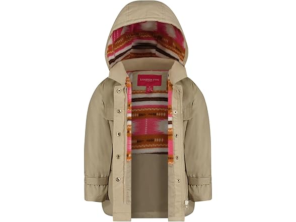 London Fog Girls (4T) Midweight Flounce Hem Trench