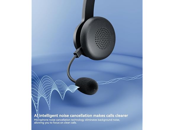 LEVN Wireless Headset AI Noise Cancel