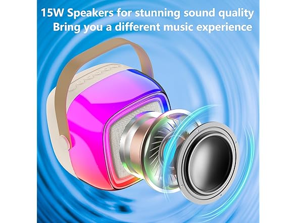 Karaoke Machine with Two Wireless Mics