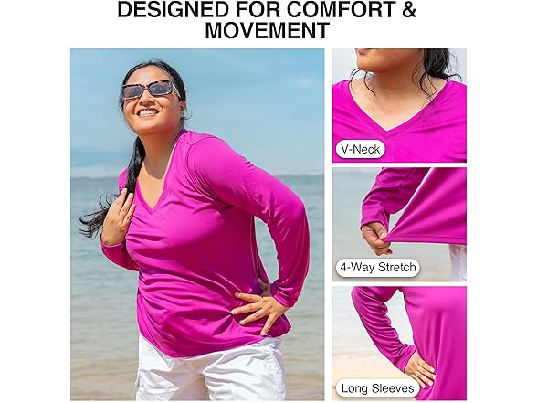 Kanu Surf Women Long Sleeve Rash Guard Shirt