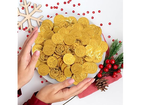 Gourmet Gold Chocolate Coins, 100 Pack