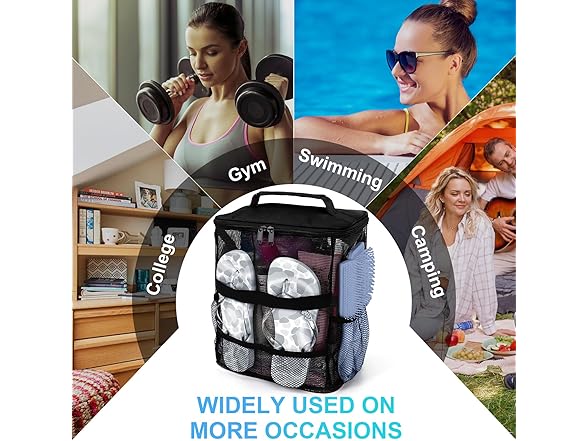 NOBLIGOAL Mesh Shower Caddy Bag
