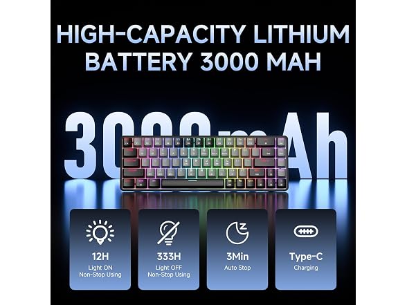 DIERYA DK68 Wireless Keyboard, Black