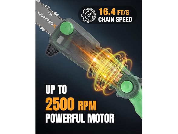 WORKPROX Cordless Pole Saw with Battery