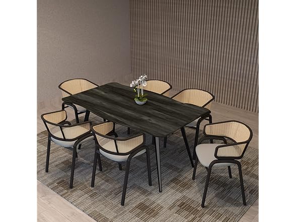 LeisureMod Ravenna Rectangular Table