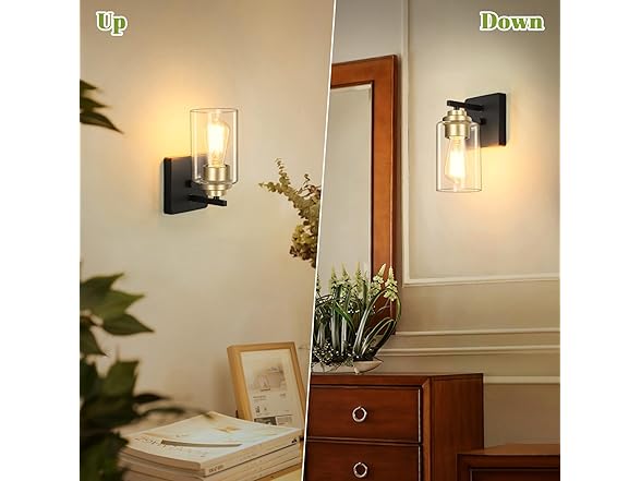 Set of 2 Wall Sconces for Bathroom, Modern