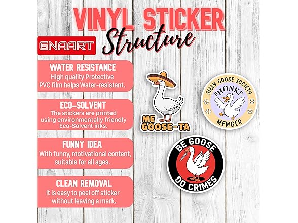 GNAART Set 3Pcs Silly Goose Society Member