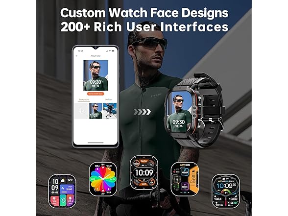 OUKITEL 1.96'' Fitness Smart Watch for Android/iPhone