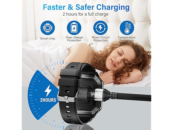 90Degree Type C Garmin Watch Charger Cable