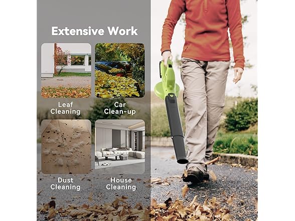 Leaf Blower Cordless with 2 Battery and Charger