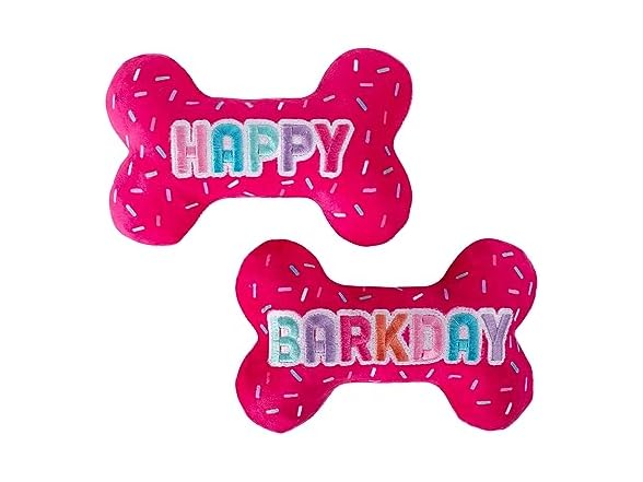 It's My Barkday Plush Dog Toy