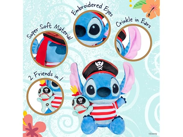 Disney Baby Pirate Stitch Holding Little Scrump