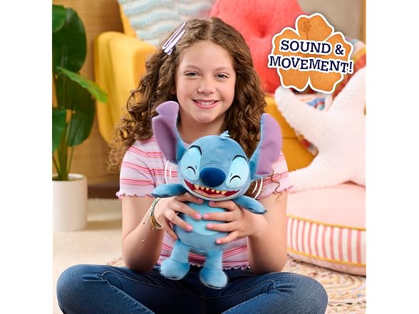 Disney Stitch Crack Me Up Stitch 11-inch Plush with Sounds and Motion