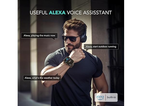 SKG 1.8" Smart Watch Alexa Built-in (Answer/Make Call)