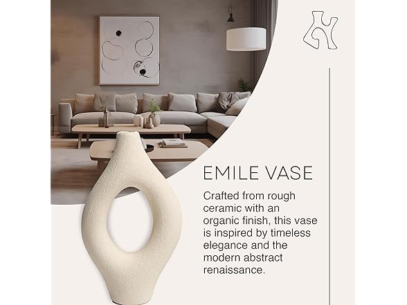 Maven Lane Villa Moda Emile Abstract Vase