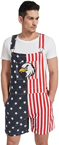 American flag Shorts Jumpsuit overalls