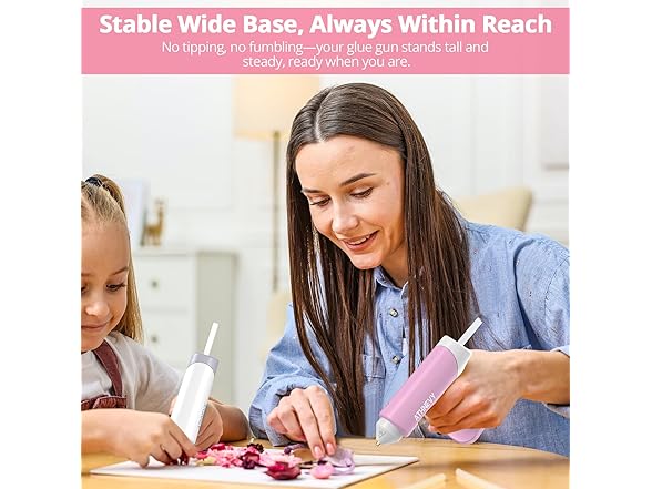 Athnevy FA0401 Cordless Hot Glue Gun Pink