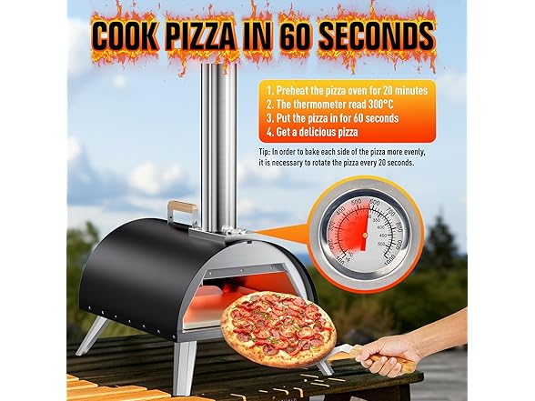 WOOCIT Multi-Fuel Outdoor Pizza Oven