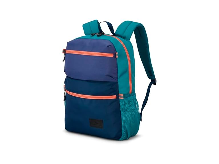 High Sierra Everclass Backpack - Travel or Work Laptop Bookbag with 360° Reflectivity, Dual Water Bottle Pockets & Fits Laptops Up To 15.6”, One Size, Dusk Purple/True Navy/Sea