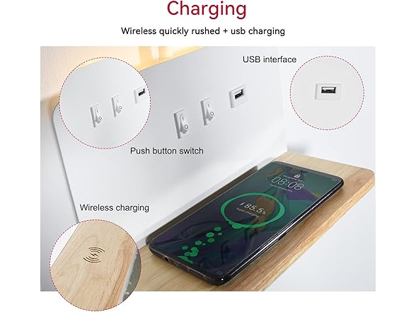 SENFAY White LED Reading Wall Lights