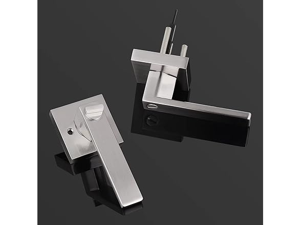 Probrico 6 Pack 6 Pack Square Privacy Door Levers Satin Nick