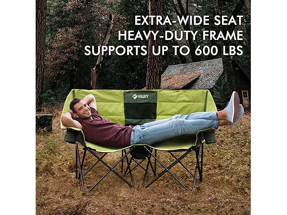 VILLEY Double Camping Chair Cooler Bag