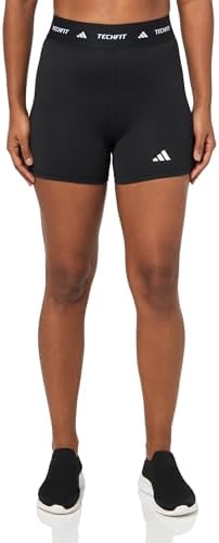 adidas Women's Techfit Training Short Leggings, Black, X-Large/4" Inseam