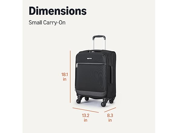 Amazon Basics Luggage, 15" Small Carry-On