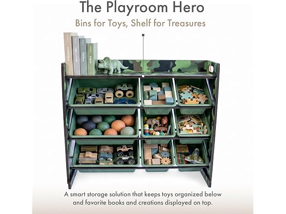 Humble Crew Toy Organizer Display 9 Bins Camo